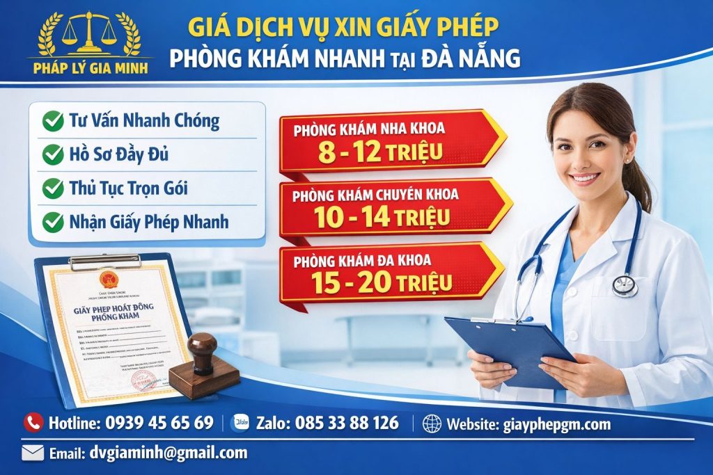 Bảng giá xin giấy phép phòng khám Đà Nẵng