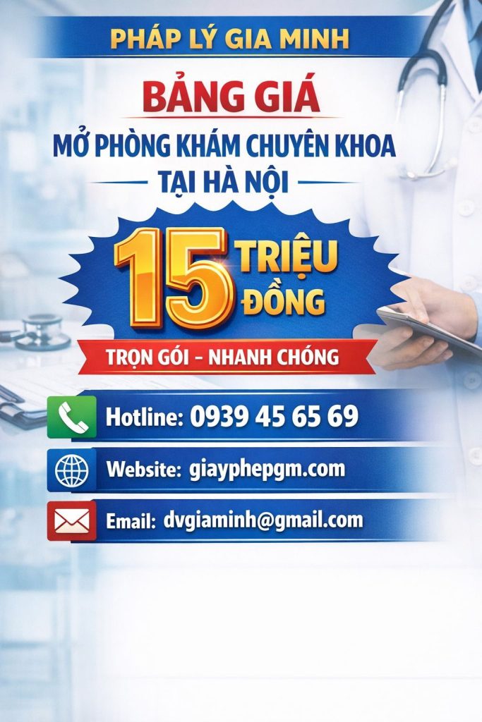 chi phí xin giấy phép phòng khám tại hà nội