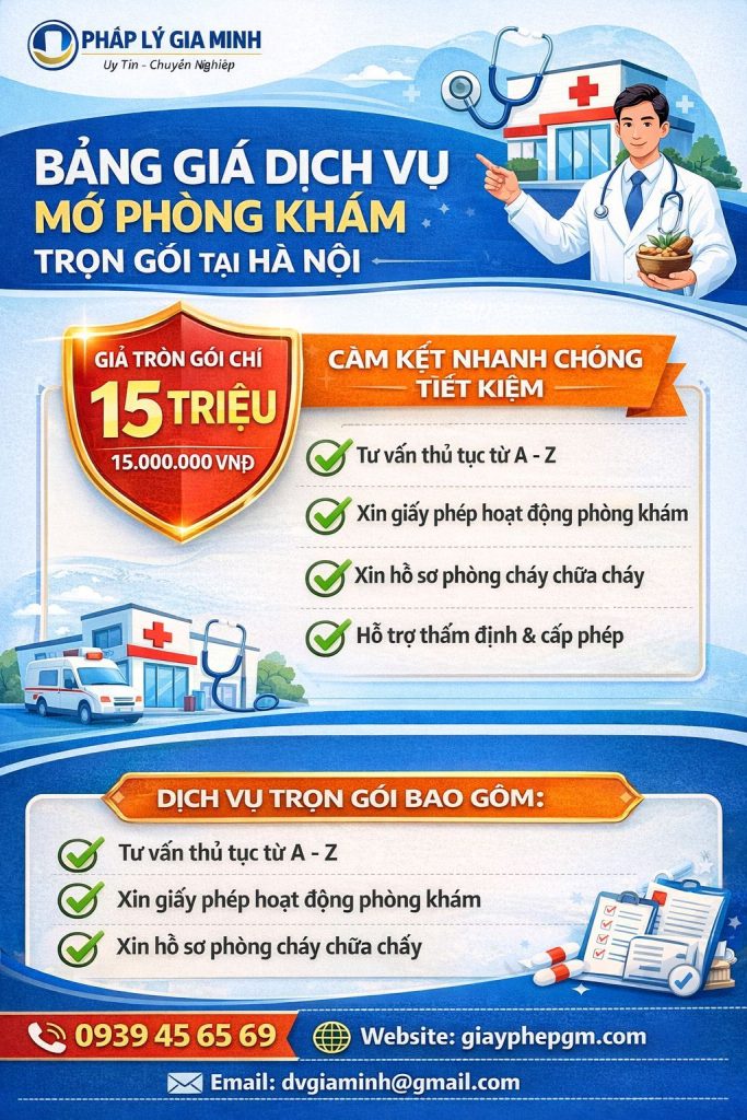 xin giấy phép phòng khám tại hà nội