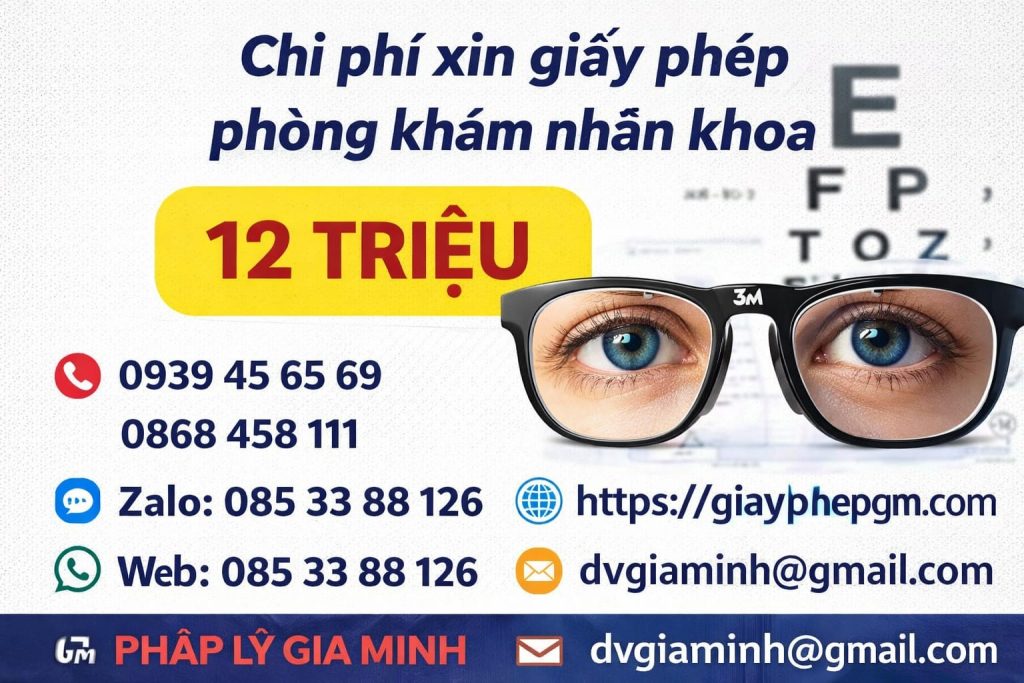 hồ sơ pháp lý mở phòng khám mắt tại phú thọ