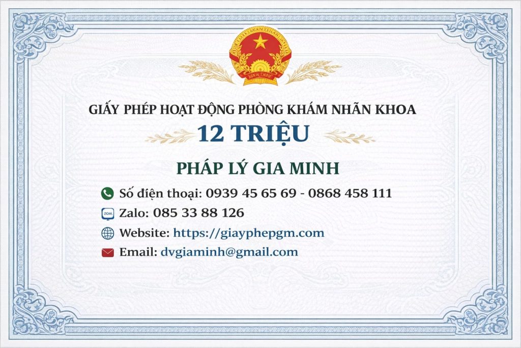 thủ tục xin giấy phép phòng khám mắt mới nhất tại lai châu