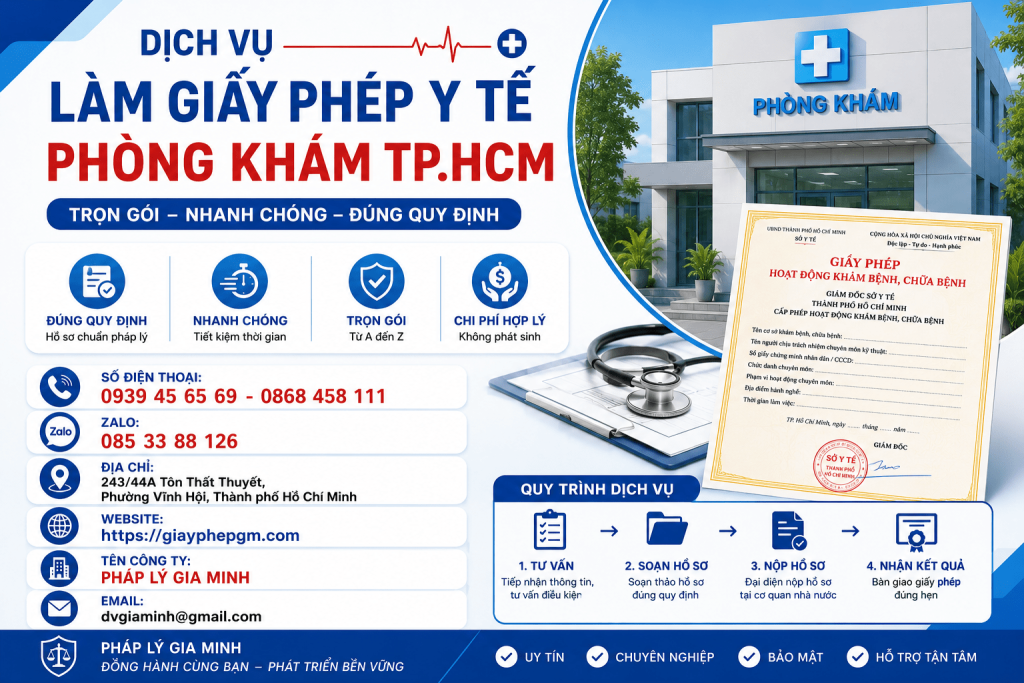 Dịch vụ làm giấy phép y tế phòng khám TP.HCM