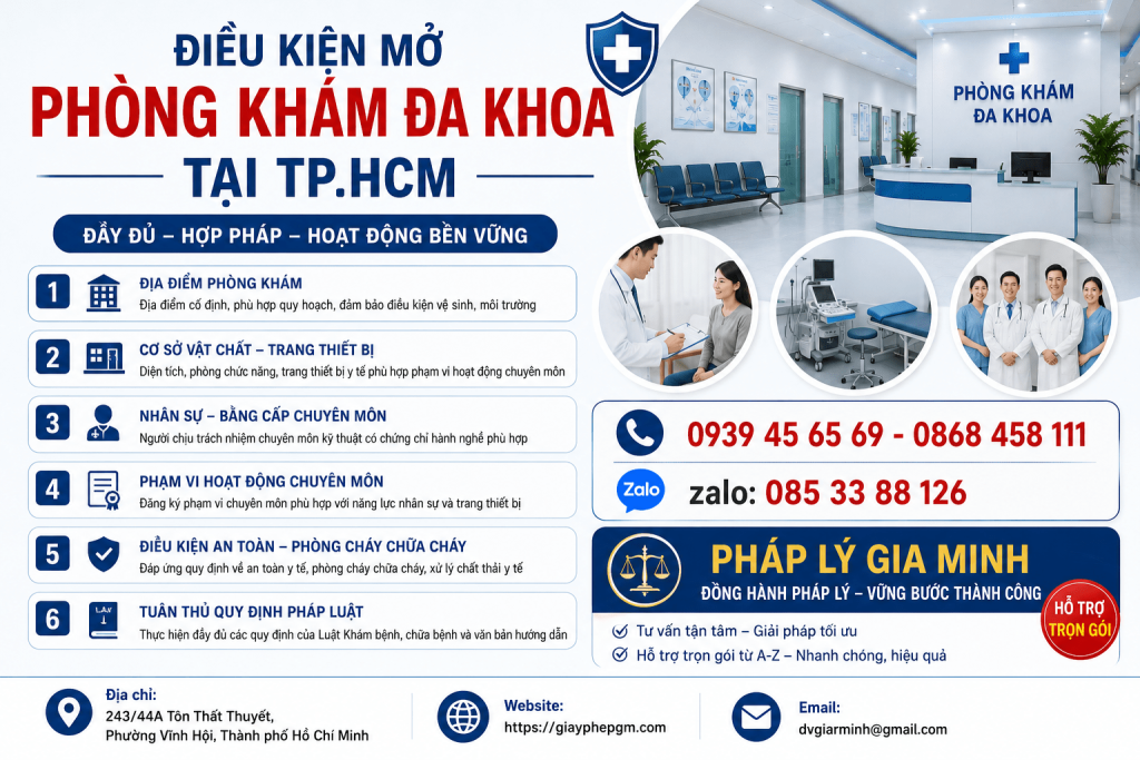 Điều kiện mở phòng khám đa khoa tại TP.HCM