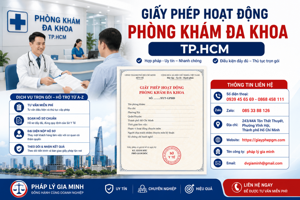 Giấy phép hoạt động phòng khám đa khoa TP.HCM