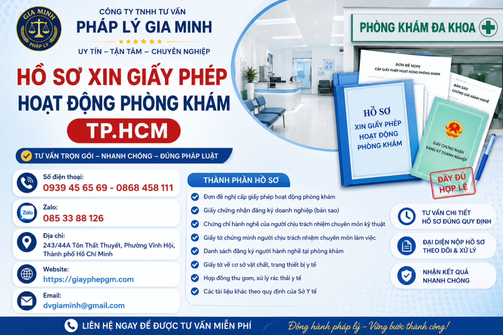 Hồ sơ xin giấy phép hoạt động phòng khám TP.HCM