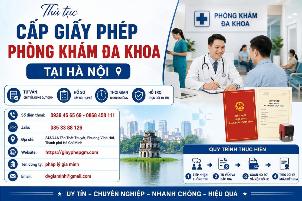 Thủ tục cấp giấy phép phòng khám đa khoa tại Hà Nội
