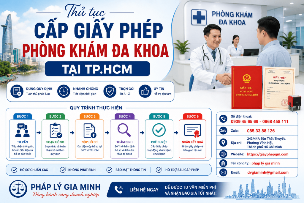 Thủ tục cấp giấy phép phòng khám đa khoa tại TP.HCM