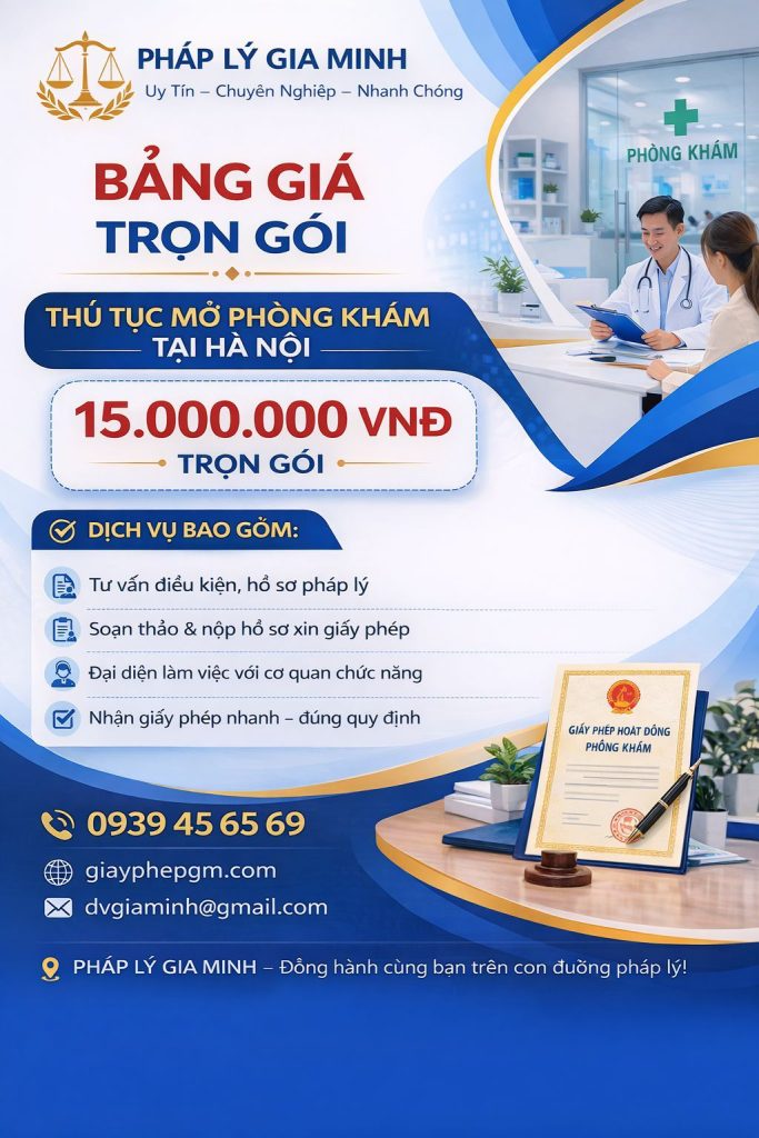 thủ tục mở phòng khám da liễu tại tphcm
