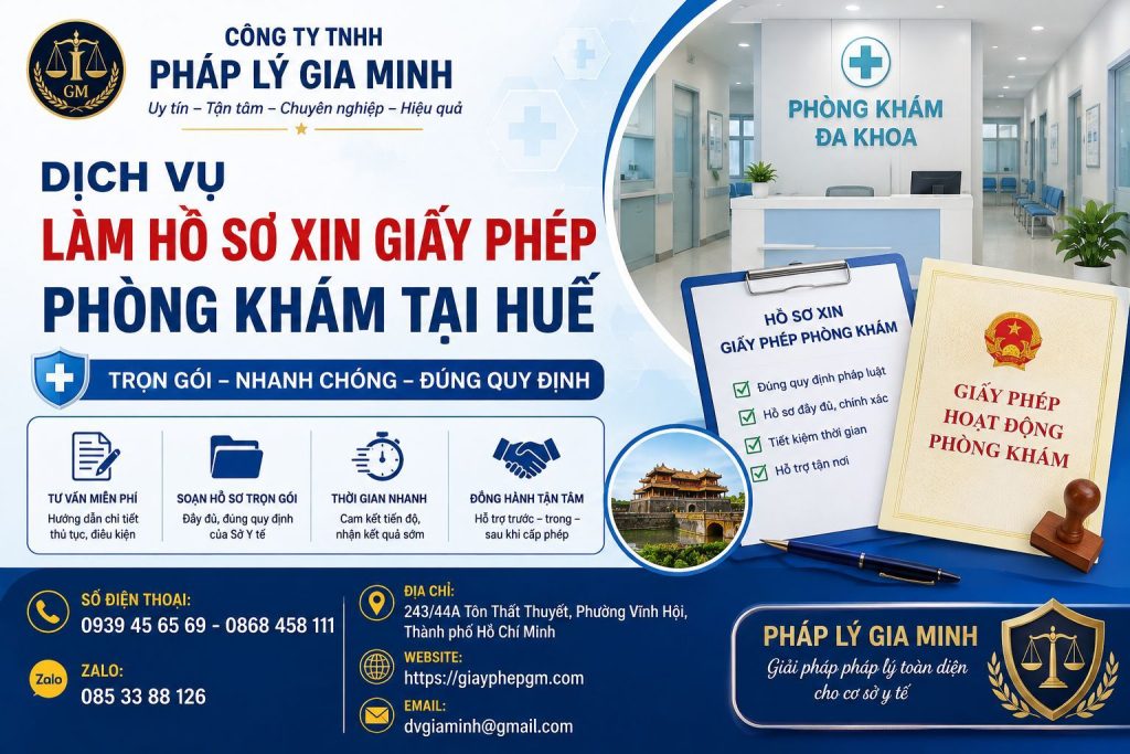 Dịch vụ làm hồ sơ xin giấy phép phòng khám tại Huế