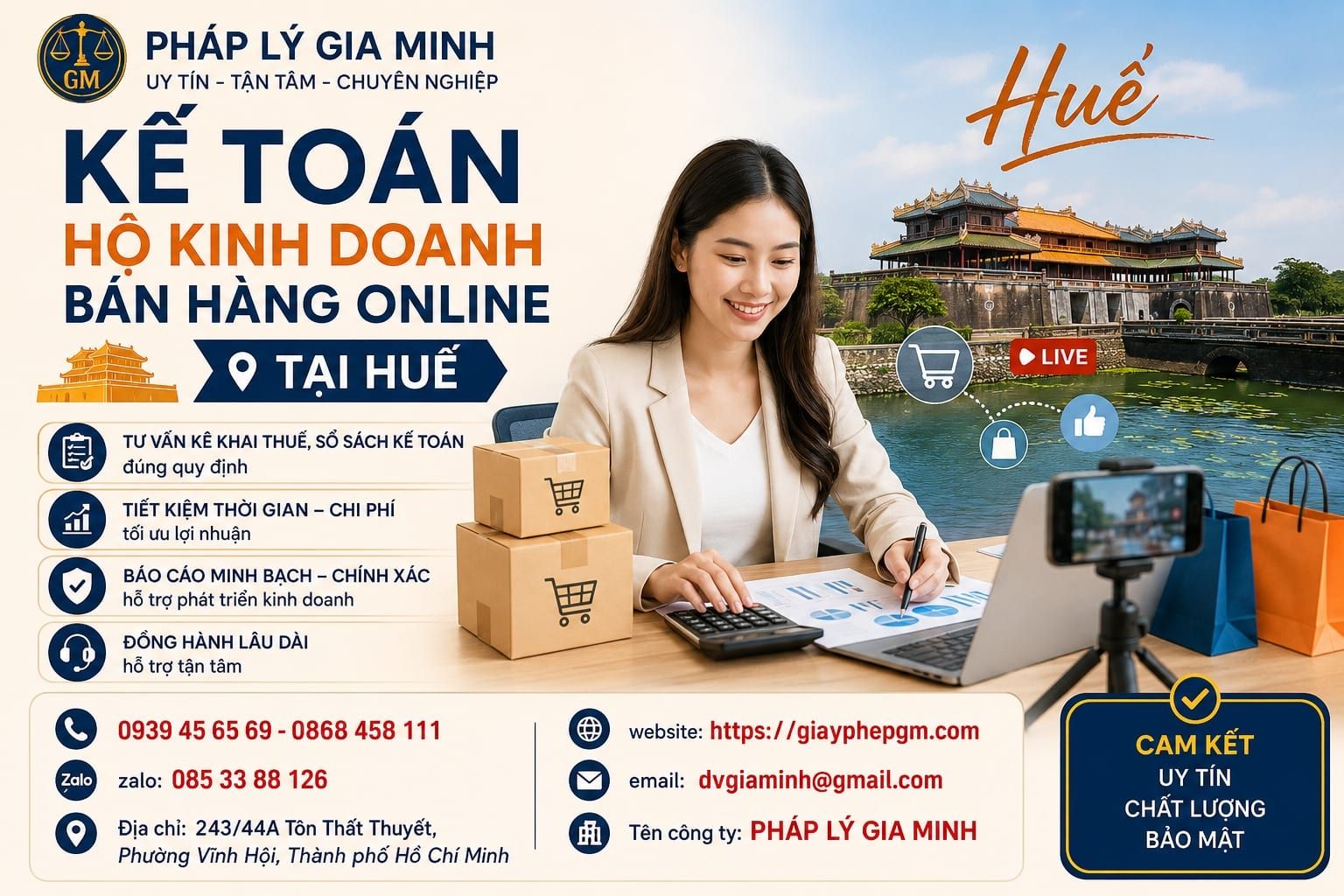 Kế toán hộ kinh doanh bán hàng online tại Huế