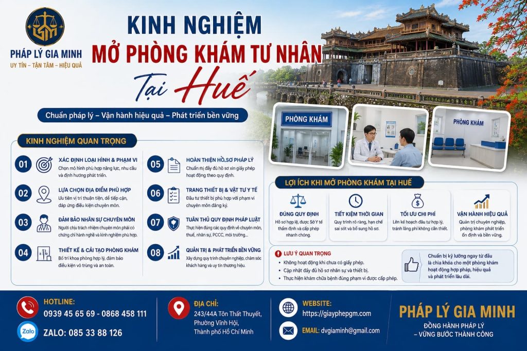Kinh nghiệm mở phòng khám tư nhân tại Huế và những điểm cần lưu ý 1 Kinh nghiệm mở phòng khám tư nhân tại Huế