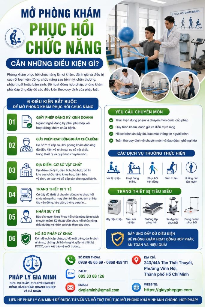Mở phòng khám phục hồi chức năng cần những điều kiện gì