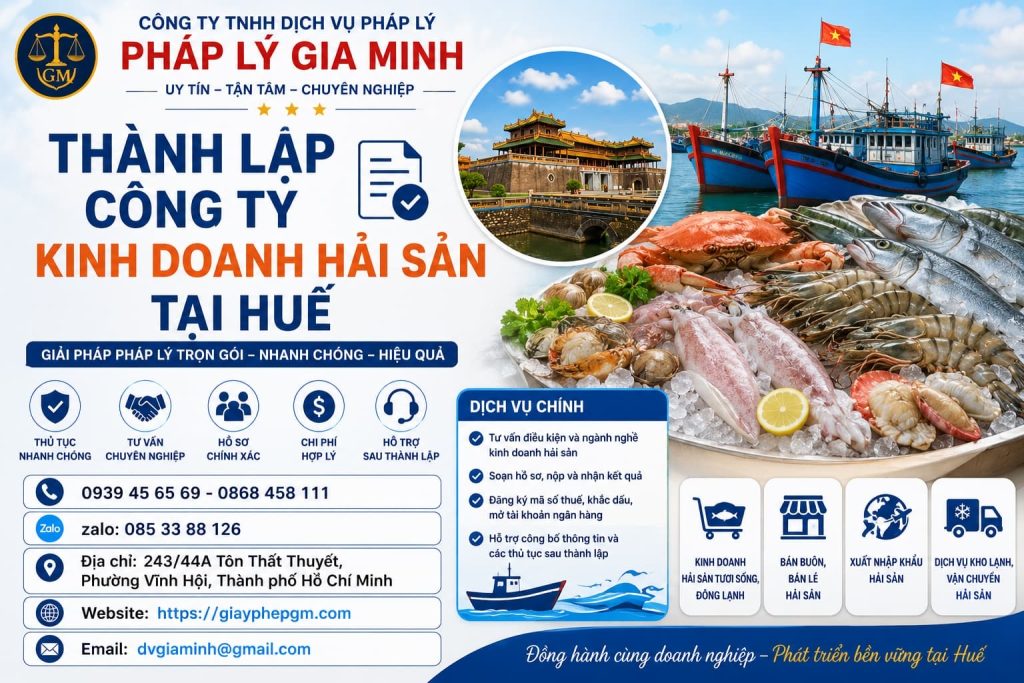 Thành lập công ty kinh doanh hải sản tại Huế – Kiểm soát chuỗi lạnh để kinh doanh bền vững 1 Thành lập công ty kinh doanh hải sản tại Huế