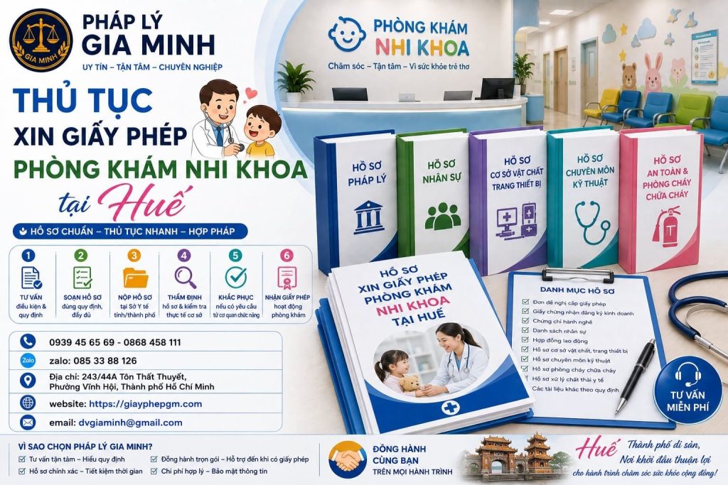 Thủ tục xin giấy phép phòng khám nhi khoa tại Huế