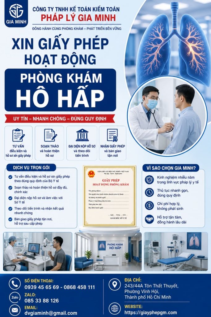 Xin giấy phép hoạt động phòng khám hô hấp