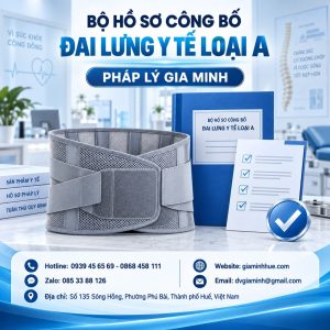 Bộ hồ sơ công bố đai lưng y tế loại A