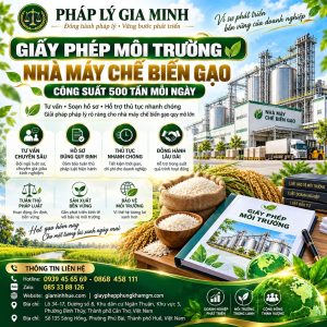 Giấy phép môi trường nhà máy chế biến gạo công suất 500 tấn mỗi ngày