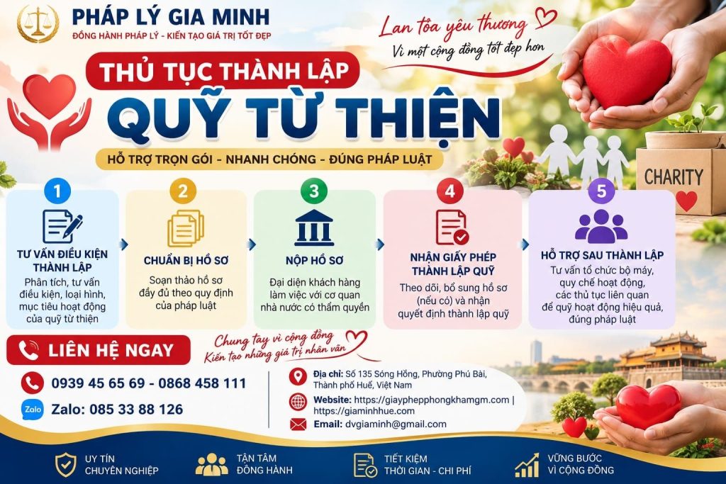 Thủ tục thành lập quỹ từ thiện 1 Thủ tục thành lập quỹ từ thiện