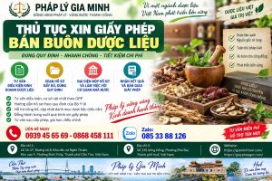 Thủ tục xin giấy phép bán buôn dược liệu