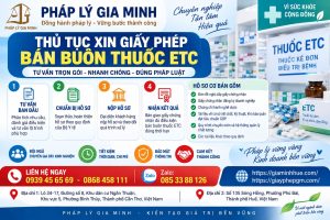 Thủ tục xin giấy phép bán buôn thuốc ETC