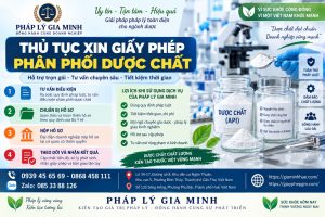 Thủ tục xin giấy phép phân phối dược chất
