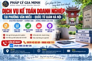 Dịch vụ kế toán doanh nghiệp tại phường Văn Miếu – Quốc Tử Giám Hà Nội