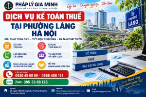 Dịch vụ kế toán thuế tại phường Láng Hà Nội