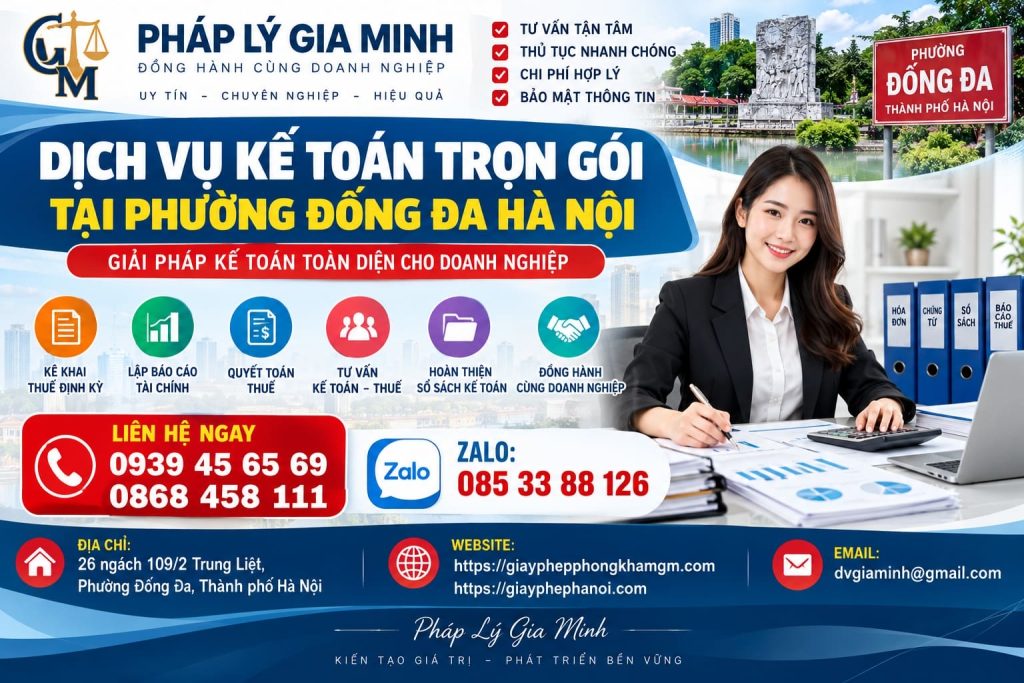 Dịch vụ kế toán trọn gói tại phường Đống Đa Hà Nội